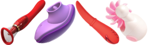 Examples of oral sex simulator sex toys.