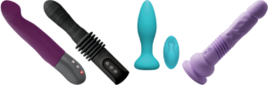 Examples of mini fucking machines, including several thrusting dildos and a butt plug.