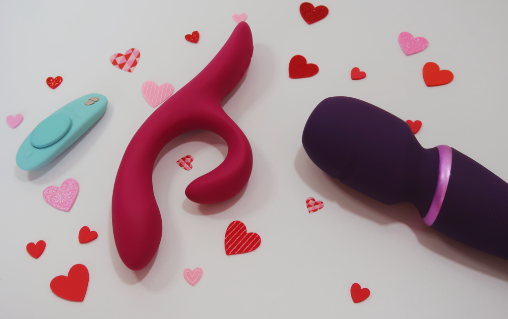The Nova 2 posed with the We-Vibe Moxie and We-Vibe Wand