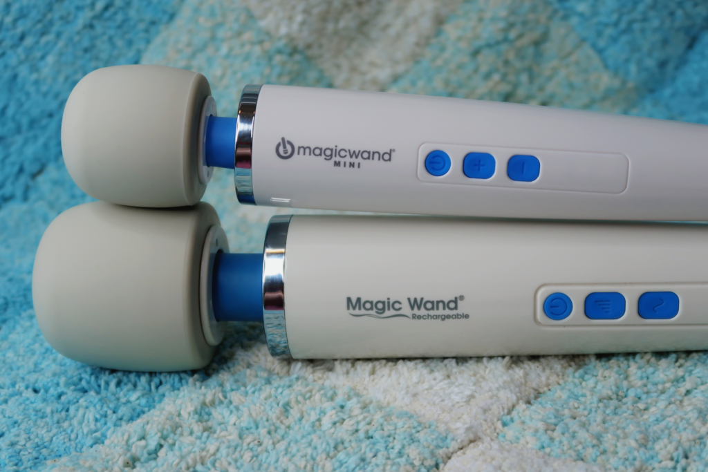 The Magic Wand Mini compared to the Magic Wand Rechargeable.